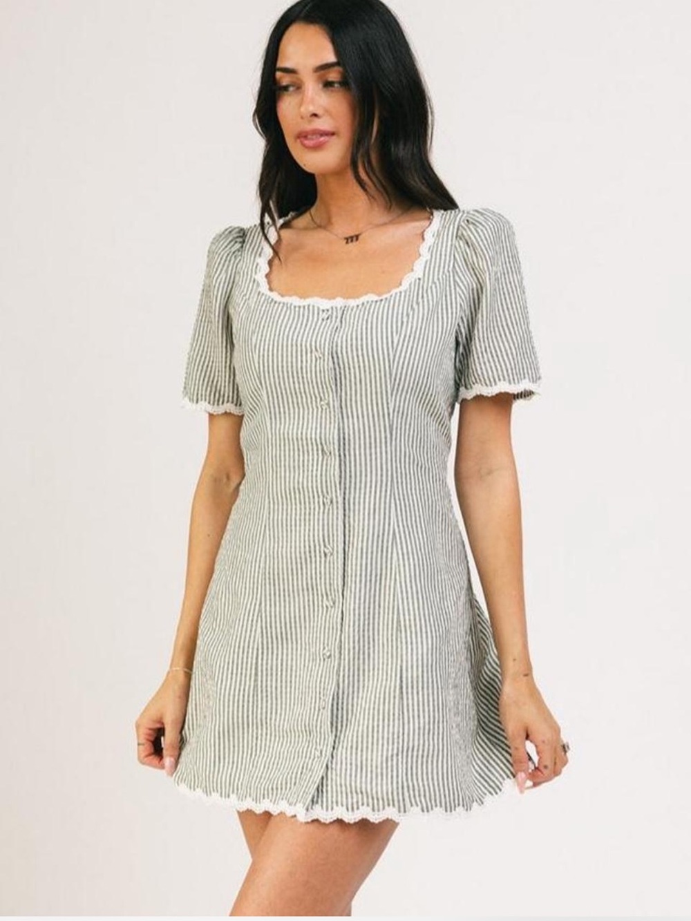 Shop Zoco Button Up Tie Back Dress